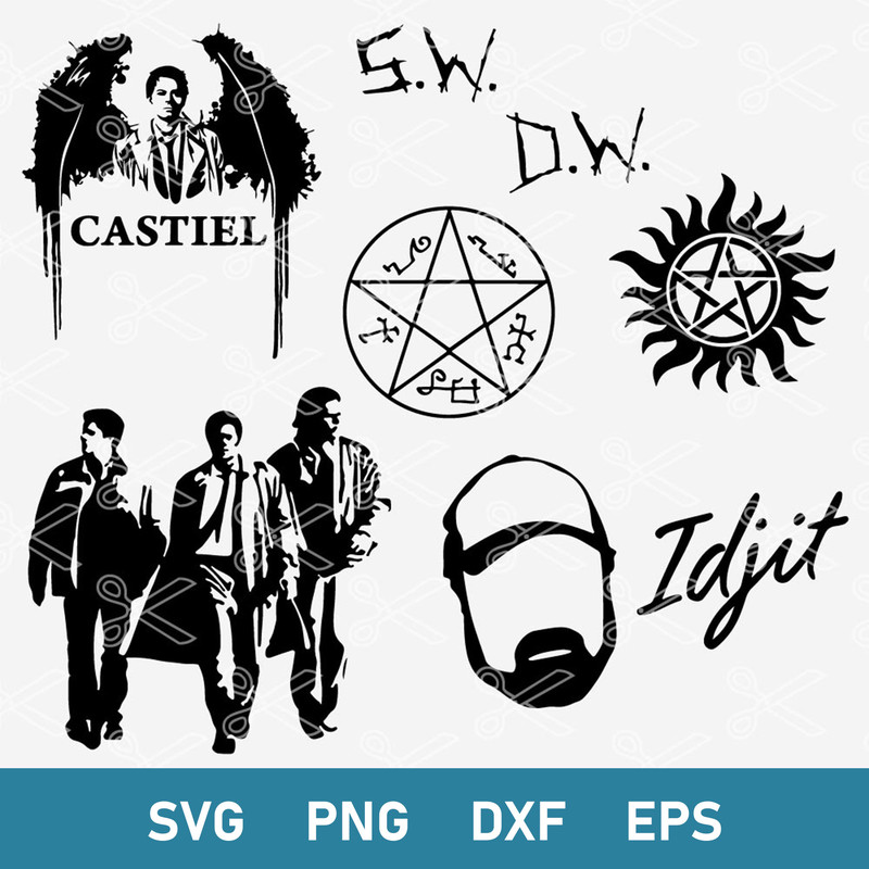 Supernatural Bundle Svg, Supernatural Svg, Supernatural Winchester Sons Svg, Png Dxf Eps Digital File.jpeg