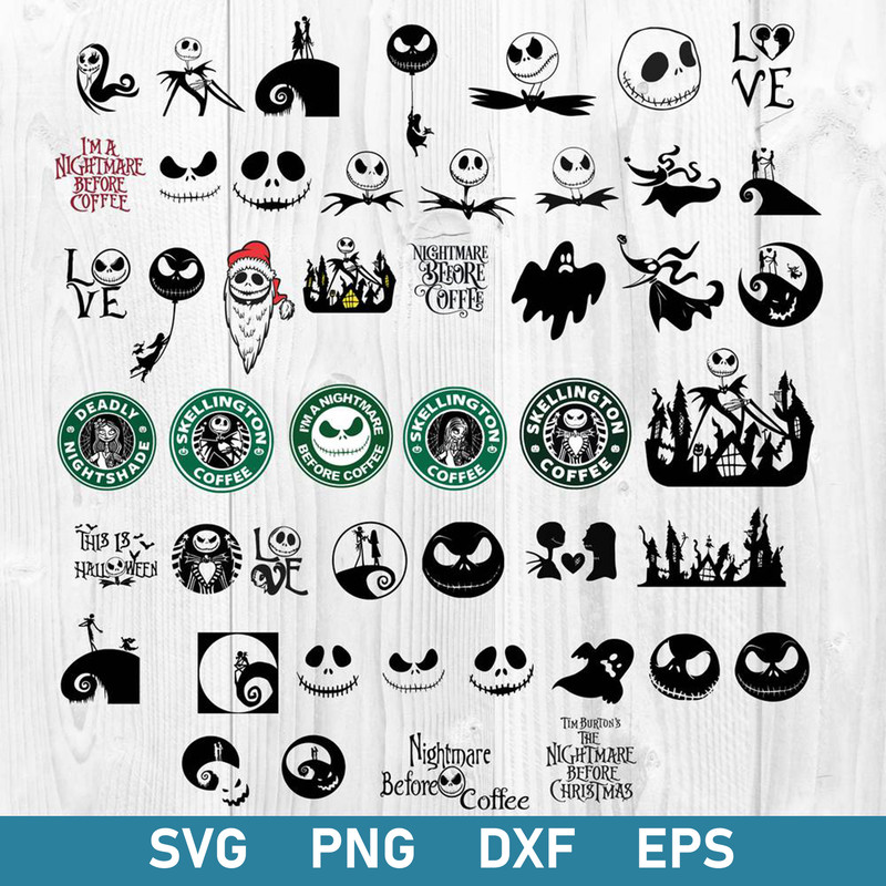 The Nightmare Before Christmas Bundle Svg, The Nightmare Before Christmas Svg, Nightmare Before Svg, Png Dxf Eps File.jpg