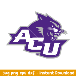 abilene christian wildcats logo svg, abilene christian wildcats svg, ncaa svg, pg dxf eps digital file