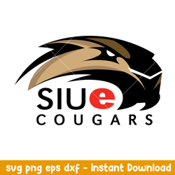 siu edwardsville cougars logo svg, siu edwardsville cougars svg, ncaa svg, png dxf eps digital file