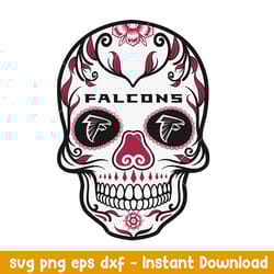 skull atlanta falcons svg, atlanta falcons svg, nfl svg, png dxf eps digital file