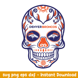 skull denver broncos svg, denver broncos svg, nfl svg, png dxf eps digital file