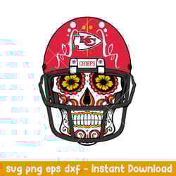 skull helmet patterns kansas city chiefs svg, kansas city chiefs svg, nfl svg, png dxf eps digital file