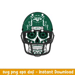 skull helmet patterns new york jets svg, new york jets svg, nfl svg, png dxf eps digital file