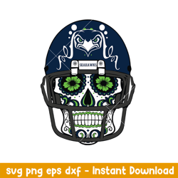 skull helmet seattle seahawks svg, seattle seahawks svg, nfl svg, png dxf eps digital file (2)