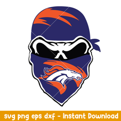 skull mask denver broncos svg, denver broncos svg, nfl svg, png dxf eps digital file