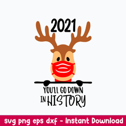 2021 you ll go down in hostory svg, christmas svg, png dxf eps digital file