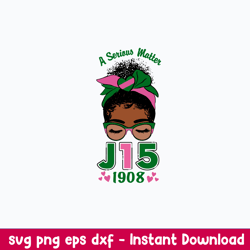 a serious matter j15 1908 svg, pink and green svg, png dxf eps file