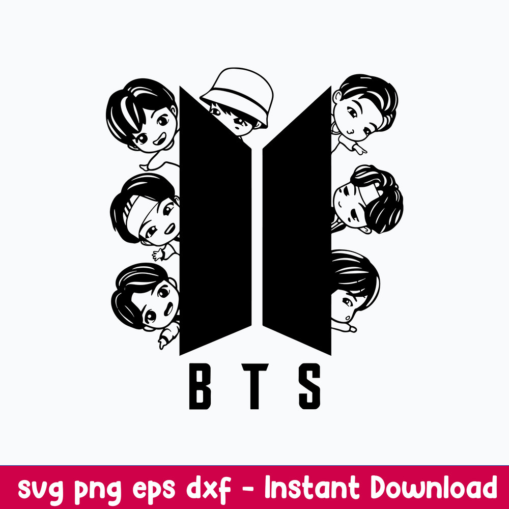 Adorable TinyTan BTS Member SVg, BTS Svg, Kpop Star Svg, Png Dxf Eps File.jpeg