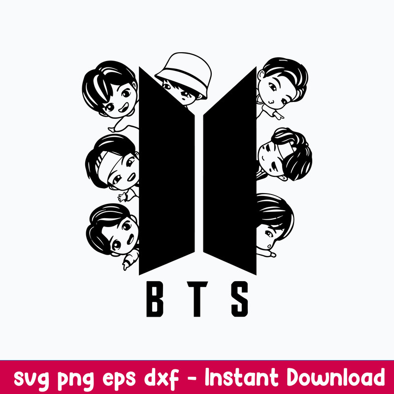 Adorable TinyTan BTS Member SVg, BTS Svg, Kpop Star Svg, Png Dxf Eps File.jpeg
