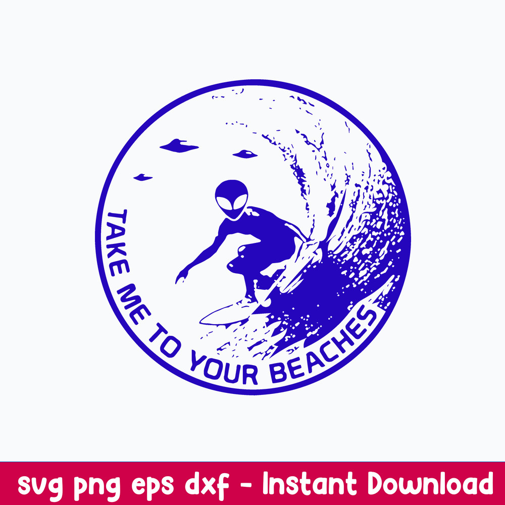 Alien Surf Svg, Surf Waves Fun Hawaiian Sea Ocean Surfboard Svg, Alien Svg, Png Dxf Eps File.jpeg