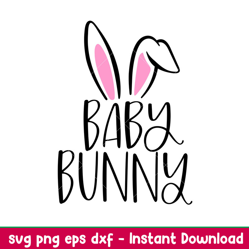 Baby Bunny, Baby Bunny Svg, Happy Easter Svg, Easter egg Svg, Spring Svg, png, eps, dxf file.jpeg