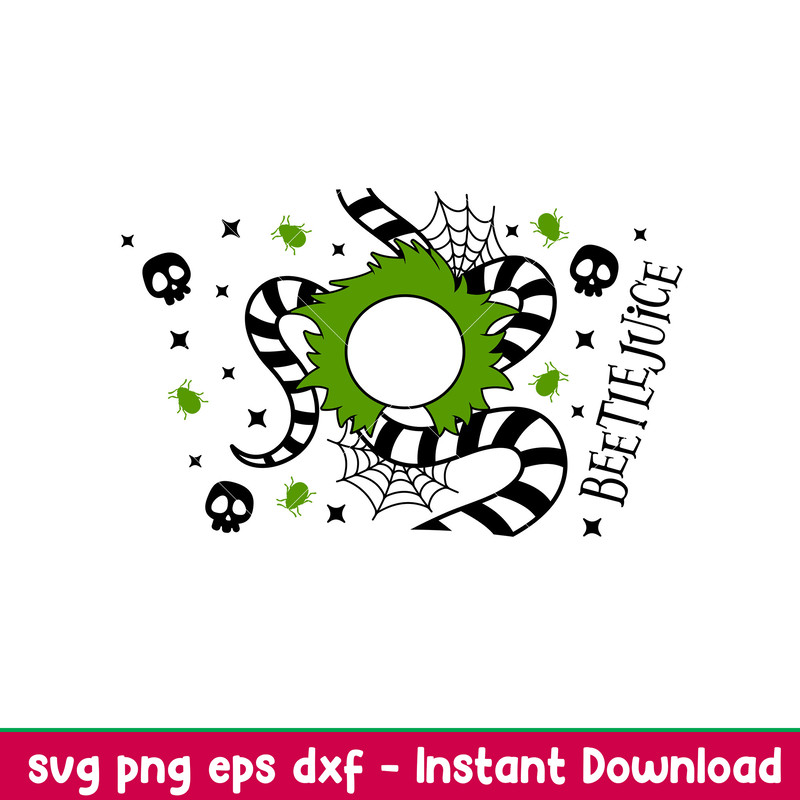 Beetlejuice Full Wrap, Beetlejuice Full Wrap Svg, Starbucks Svg, Coffee Ring Svg, Cold Cup Svg, png, dxf, eps file.jpeg