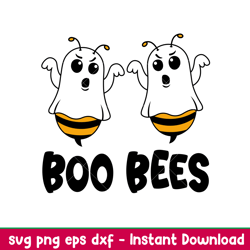 boo bees, boo bees svg, ghost bee svg, boo svg, halloween svg,png, dxf,eps file