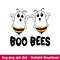 Boo Bees, Boo Bees Svg, Ghost Bee Svg, Boo Svg, Halloween Svg,png, dxf,eps file.jpeg