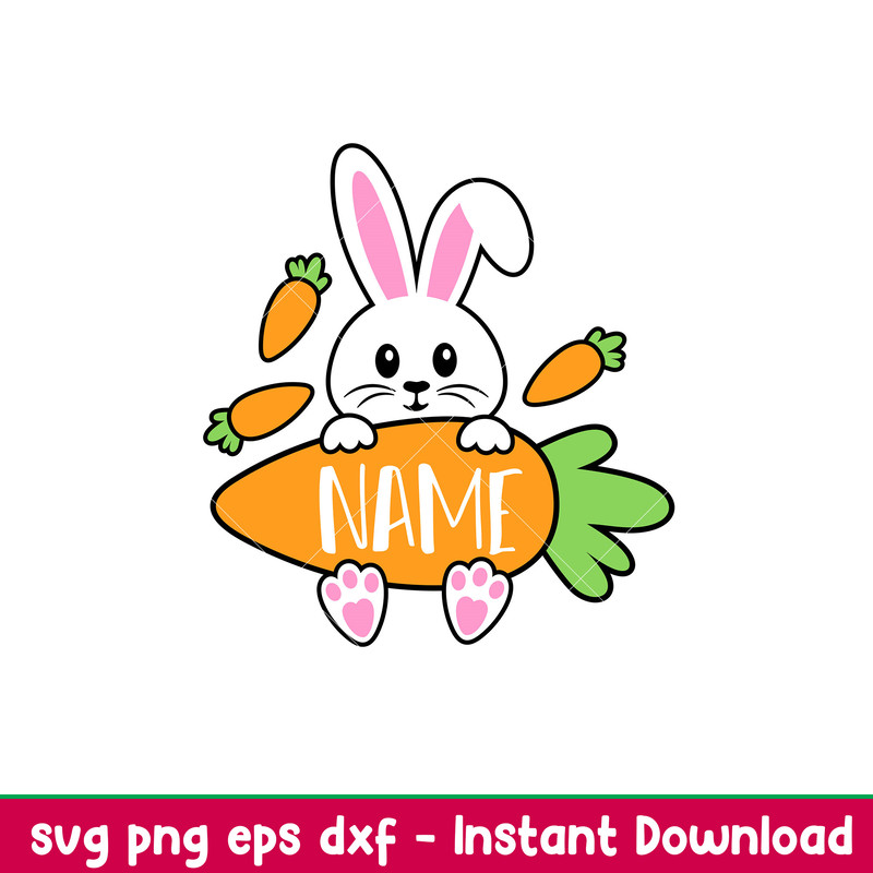 Bunny Boy Name Holder, Bunny Boy Name Holder Svg, Happy Easter Svg, Easter egg Svg, Spring Svg, png, dxf, eps file.jpeg