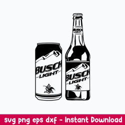 busch light bottle and can svg, busch light svg, png dxf eps file