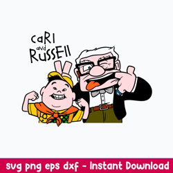 cari and russell svg, mr fredrickson and russell svg, png dxf eps file
