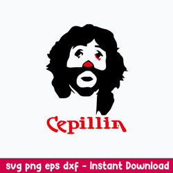 cepillin comediante payaso rip svg, cepillin svg, png dxf eps file