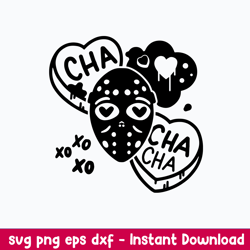 cha cha svg, candy hearts svg, valentine svg, png dxf eps file