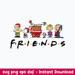 charlie brown friends svg, snoopy christmas svg, png dxf eps file