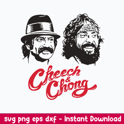 cheech and chong 2 cannabis svg, cheech and chong svg, png dxf eps file