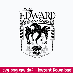 chibi edward scissorhand svg, scissorhand svg, png dxf eps file