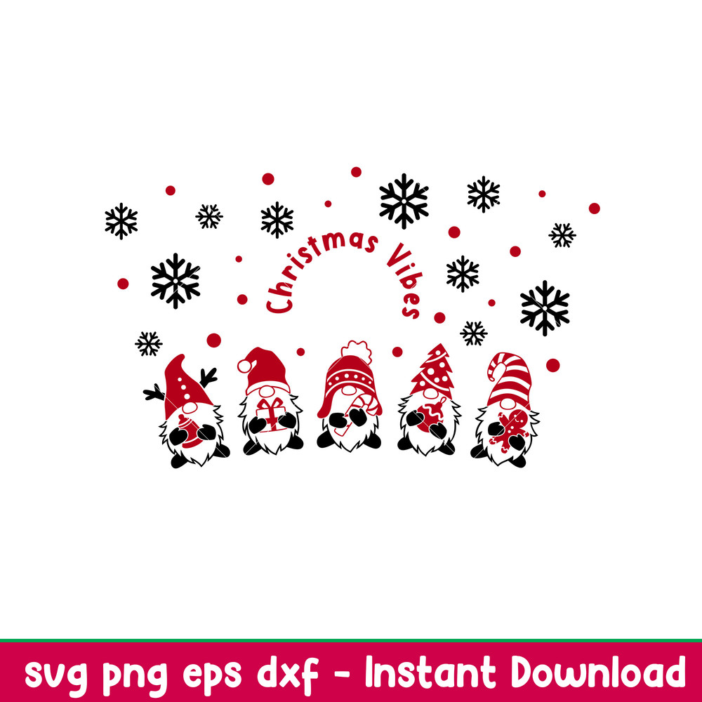 Christmas Gnomes Full Wrap, Christmas Gnomes Full Wrap Svg, Christmas Vibes Svg, Starbucks Svg, Cold Cup Svg, png,eps, dxf file.jpeg