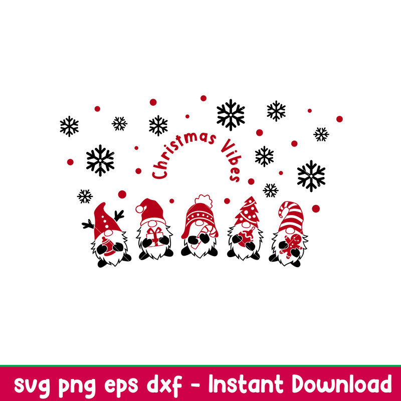 Christmas Gnomes Full Wrap, Christmas Gnomes Full Wrap Svg, Christmas Vibes Svg, Starbucks Svg, Cold Cup Svg, png,eps, dxf file.jpeg