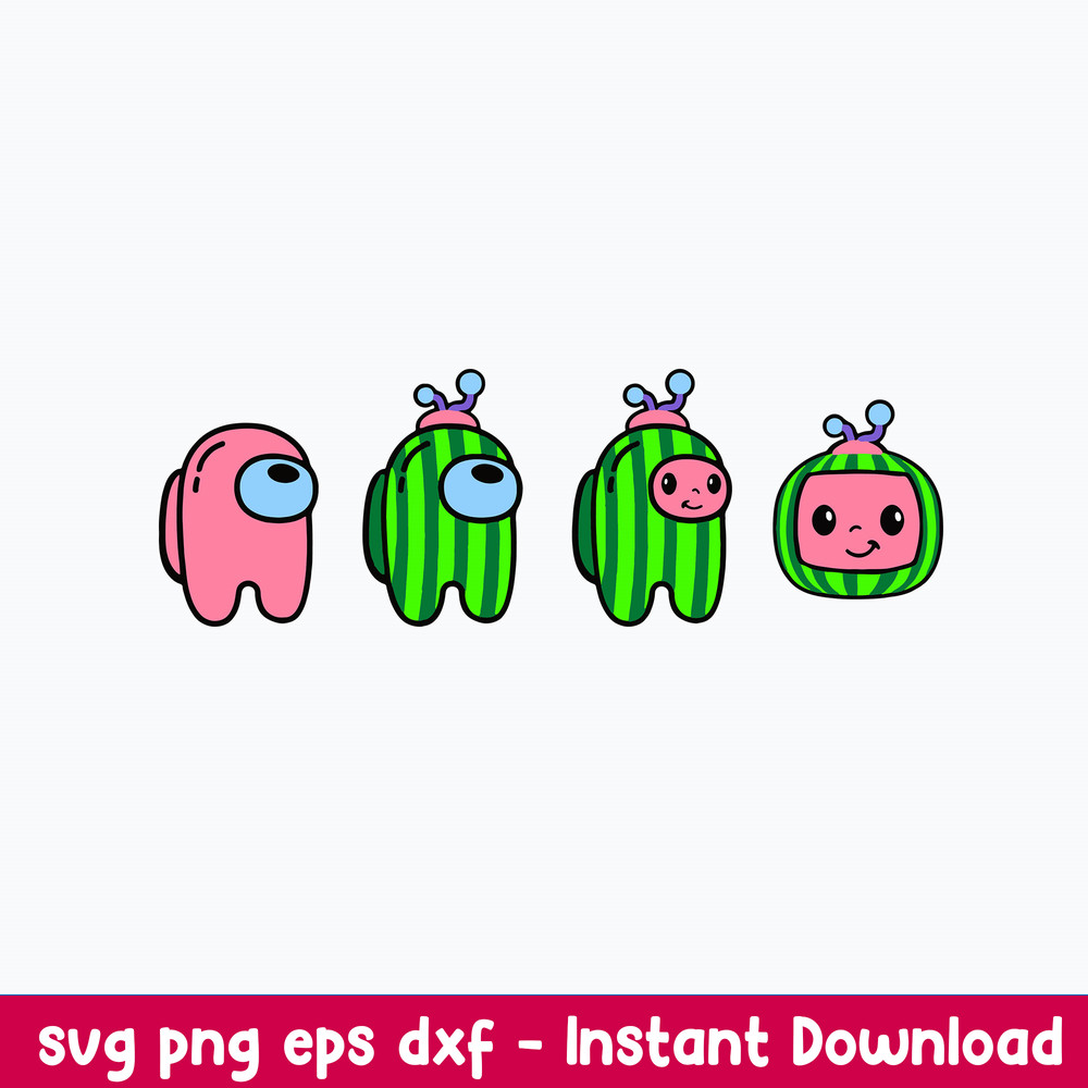 Cocomelon Among Us Svg, Cocomelon Svg, Among Us Svg, Png Dxf Eps File.jpeg