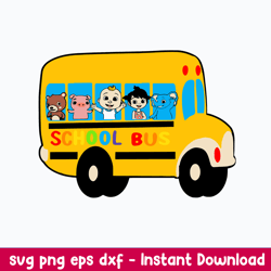 cocomelon bus arica svg, cocomelon svg, school bus svg, png dxf eps file