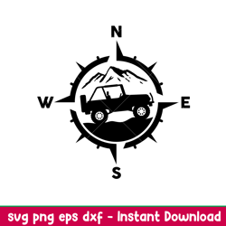 compass jeep, compass jeep svg, offroad svg, outdoors svg, outdoor life svg, png, eps, dxf file