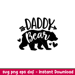 daddy bear family, daddy bear family svg, mom life svg, mothers day svg, family svg, png, dxf, eps file