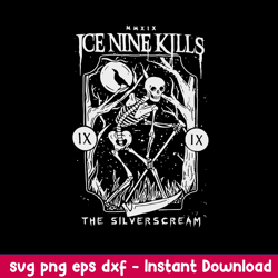 design ices art nine kill svg, skeleton svg, png dxf eps file