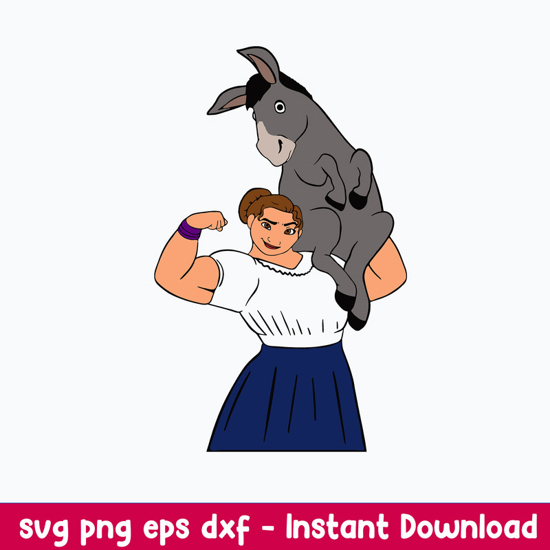 Encanto Luisa and Donkey Svg, Encanto Characters Svg, Disney Svg, Png Dxf Eps File.jpeg