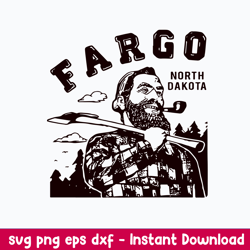 fargo north dakota svg the big lebowski svg paul bunyan lumberjack svg, png dxf eps file