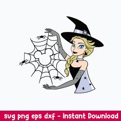 frozen elsa princess hallween svg, frozen elsa svg, princces svg, halloween svg, png dxf eps file