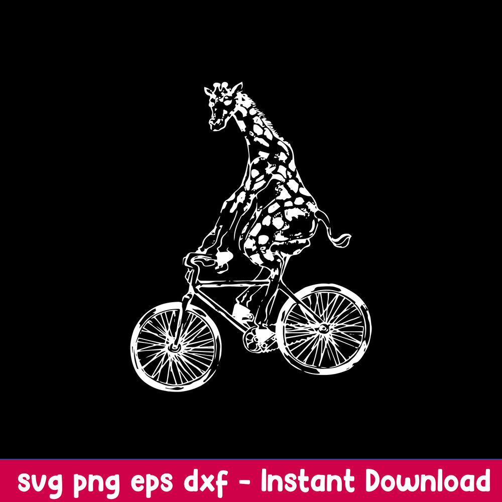 Giraffe Cycling Svg, Giraffe Svg, Animal Funny Svg, Png Dxf Eps File.jpeg
