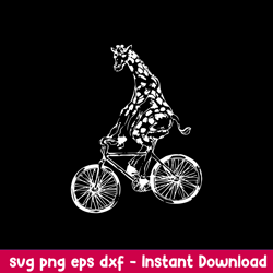 giraffe cycling svg, giraffe svg, animal funny svg, png dxf eps file