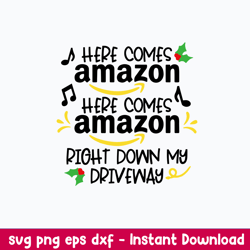 here comes amazon right down my driveway svg, png dxf eps file