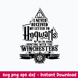hogwarts winchesters supernatural svg, harry potter svg, png dxf eps file