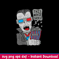jarhumor this movies sucks svg, vampire svg, png dxf eps file
