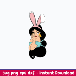 jasmine easter svg, aladdin easter svg, disney svg, png dxf eps file