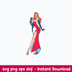 jessica rabbit svg, roger rabbit svg, png dxf eps file