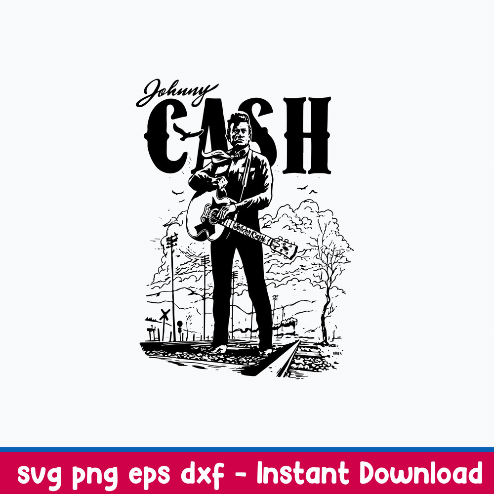 Johnny Cash Svg, Singer Svg, Png Dxf Eps File.jpeg