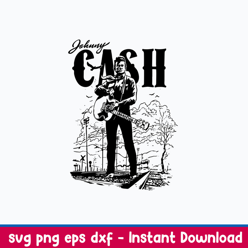 Johnny Cash Svg, Singer Svg, Png Dxf Eps File.jpeg