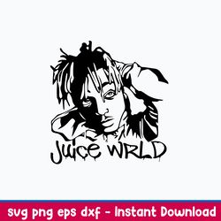 juice wrld svg, juice wrld rapper svg png dxf eps file