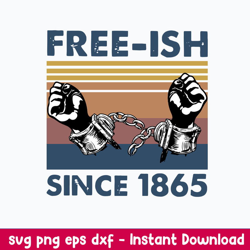 Juneteenth Free Ish Since 1865 Svg, Png Dxf Eps File.jpeg