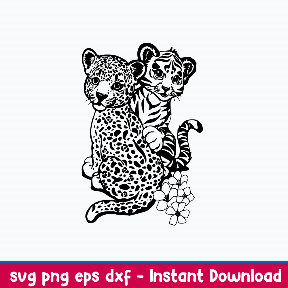 Lisa Frank Tiger Svg, Animal Svg, Png Dxf Eps File.jpeg