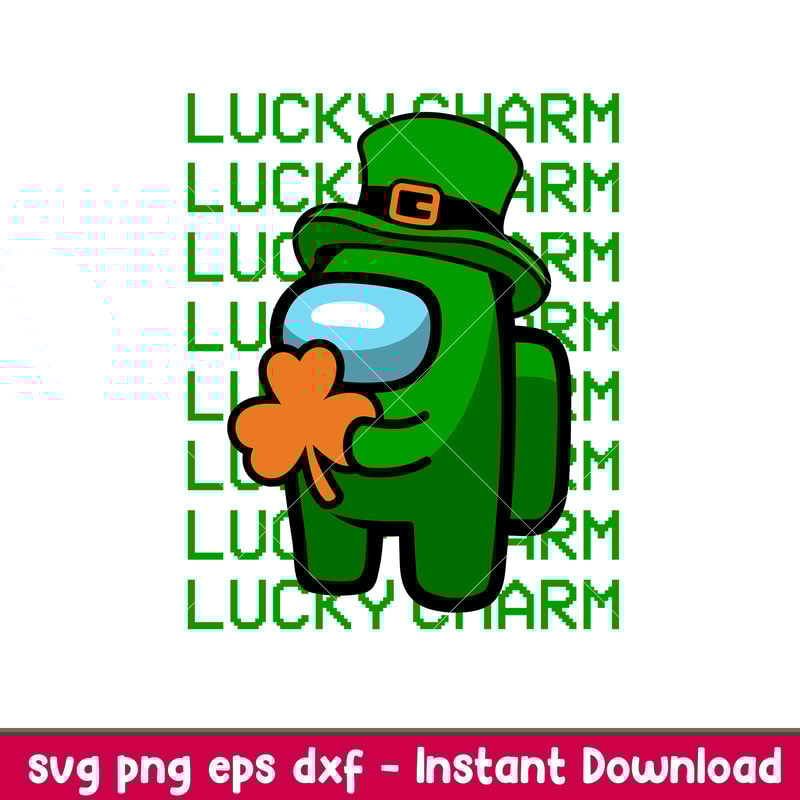 Lucky Charm 1, Lucky Charm Svg, St. Patrick’s Day Svg, Among Us Svg, Impostor Svg, png,dxf,eps file.jpeg